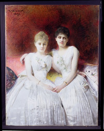 Retrato de Marthe y Terese Galoppe, 1889 de Leon Joseph Florentin Bonnat
